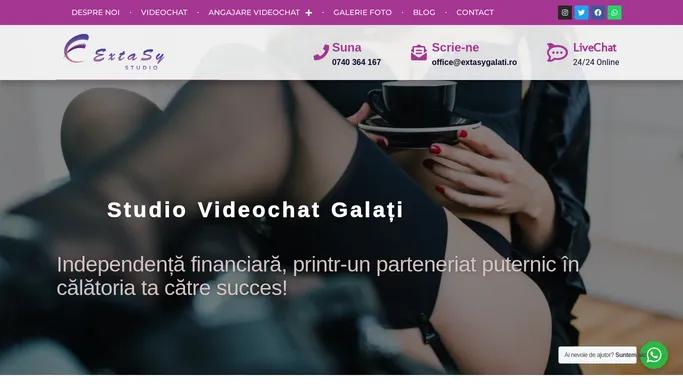 Studio Videochat Galati - ExtaSy Studio - 2000$ Venituri minime