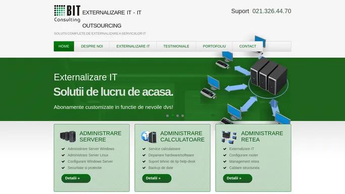 EXTERNALIZARE IT - Servicii profesionale oferite de BIT Consulting