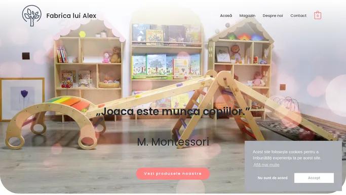 Fabrica lui Alex – mic mobilier Montessori si structuri de joaca si de motricitate