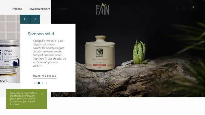 Fain Natural | produse cosmetice 100% naturale