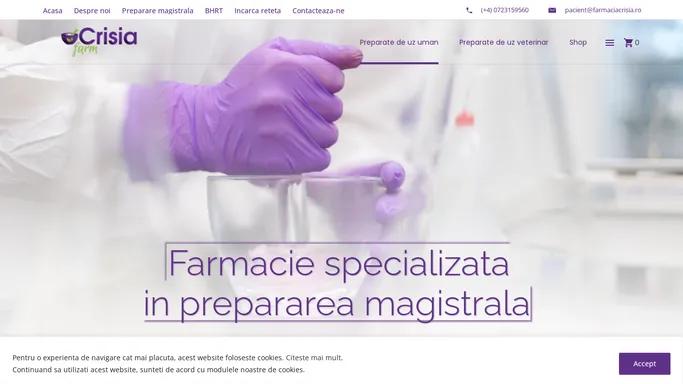 Crisia Farm | Farmacie cu laborator