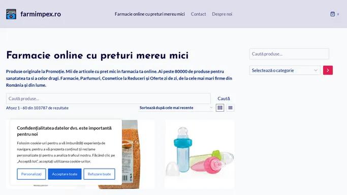 Farmacie online cu preturi mereu mici - farmimpex.ro