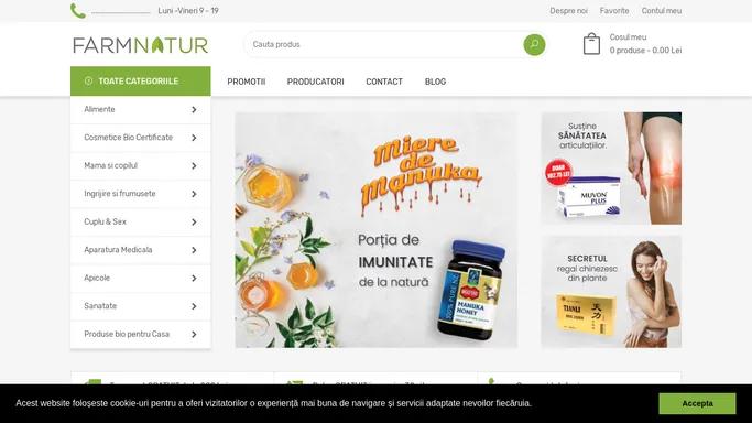 Magazin online de produse naturiste, bio, organice - Farmnatur.ro