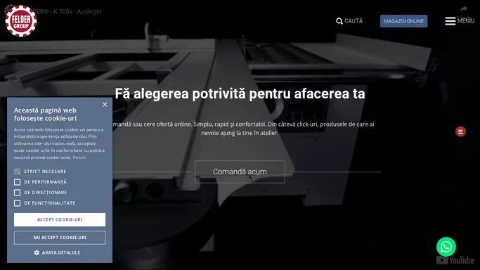 Utilaje pentru prelucrarea lemnului | Felder Gruppe Romania