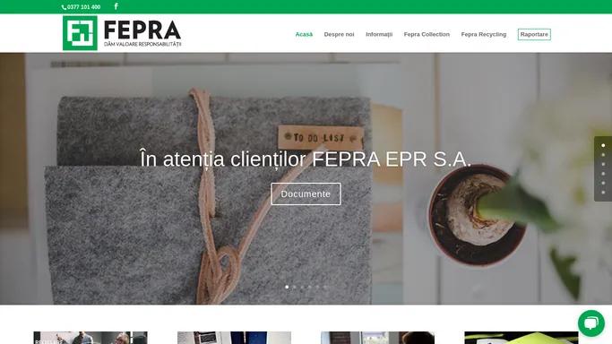 Fepra | Dam valoare responsabilitatii