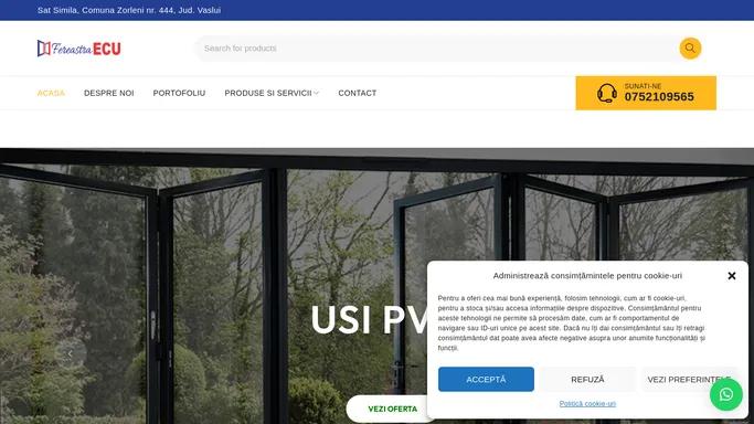 Fereastra ECU – Va oferim servicii complete de tamplarie PVC: usi, ferestre, accesorii
