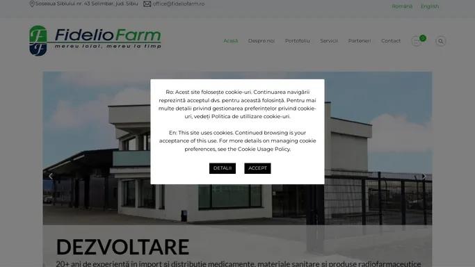 Fidelio Farm - Import si distributie de medicamente, materiale sanitare