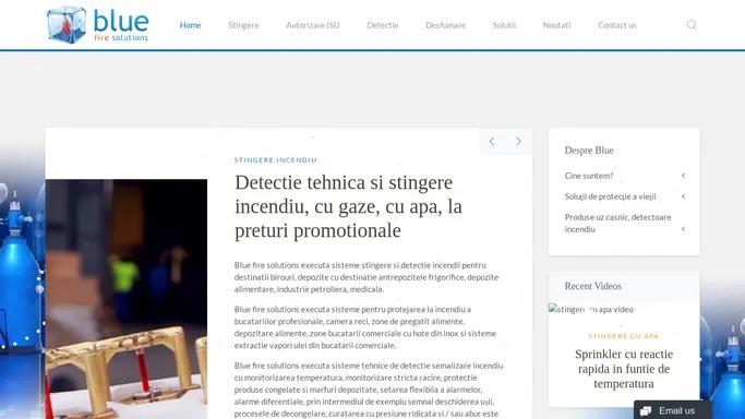 Detectie, semnalizare la incendiu si stingere incendiu - Blue Fire Solutions