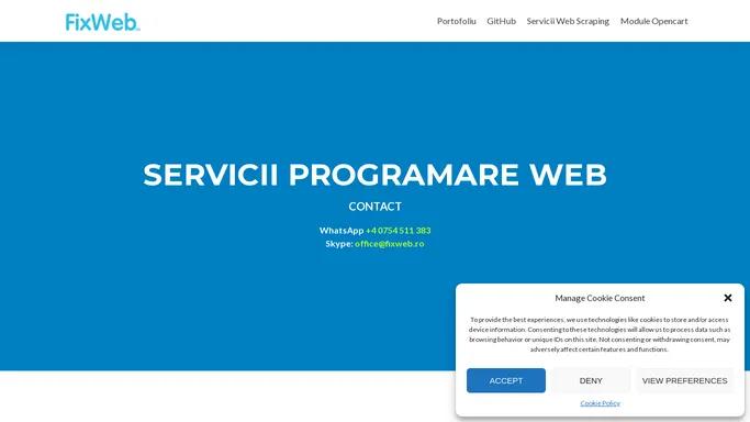 FixWeb - Servicii Programare Web