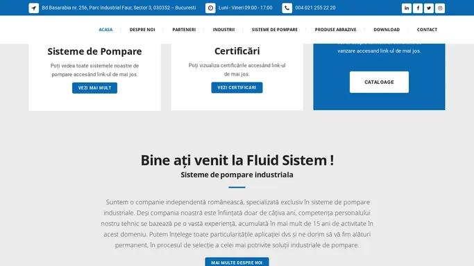 Sisteme de pompare industriala - Fluid Sistem | solutii de pompare