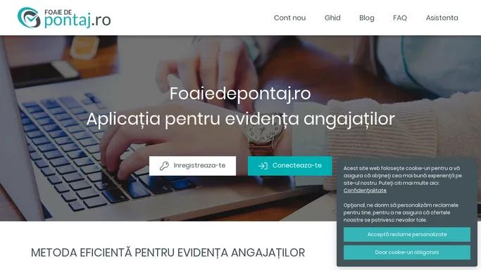 Foaiedepontaj.ro-Pontaj online gratuit pentru primele 15 zile.