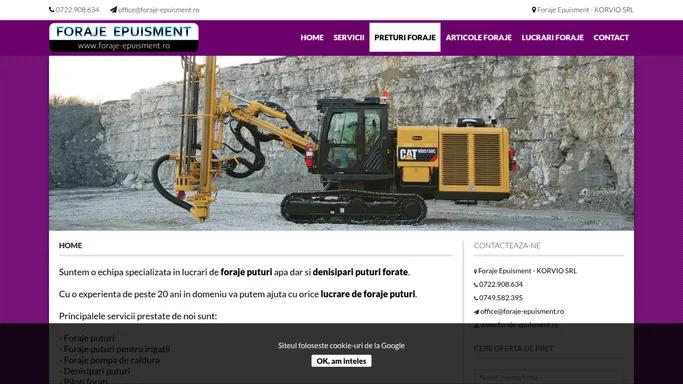 Foraje puturi, denisipari puturi, preturi foraje puturi