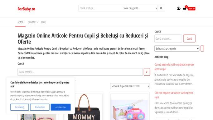 Magazin Online Articole Pentru Copii si Bebelusi cu Reduceri si Oferte - ForBaby.ro