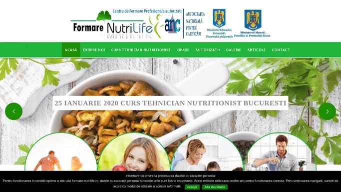 Curs tehnician nutritionist, curs nutritionist