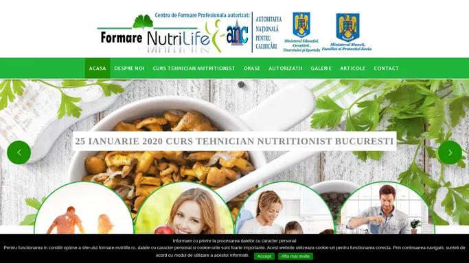 Curs tehnician nutritionist, curs nutritionist