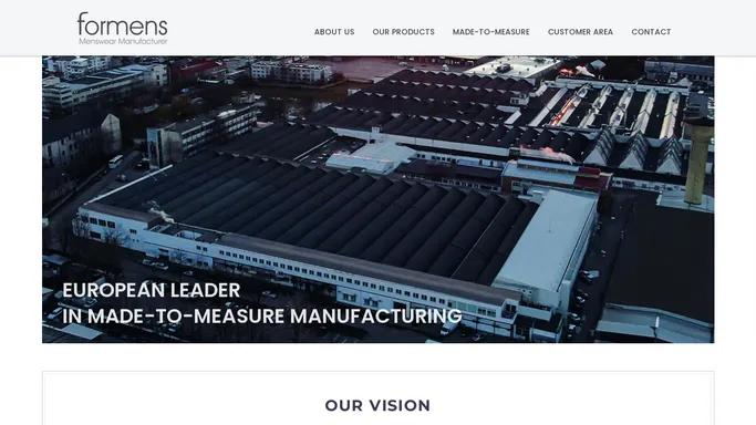 Formens - European Leader in made-to-measure manufacturing