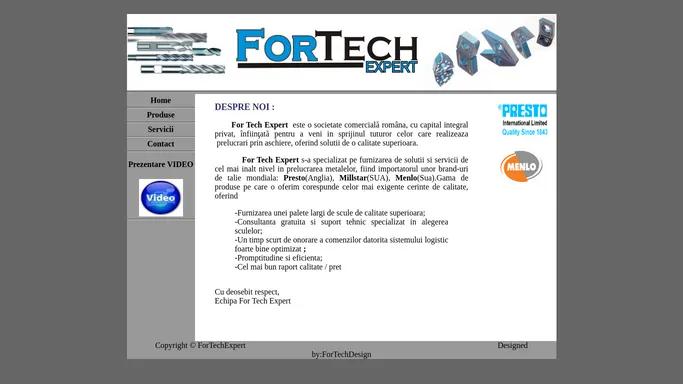 ForTechExpert|Scule Aschietoare |Distribuitor scule|Ceratizit|Presto|Menlo