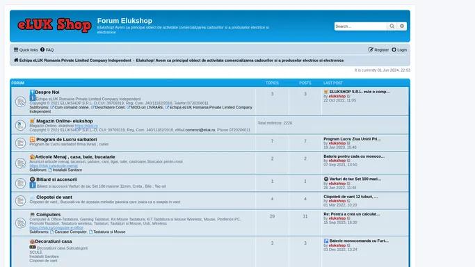 Forum Elukshop - Elukshop! Avem ca principal obiect de activitate comercializarea cadourilor si a produselor electrice si electronice