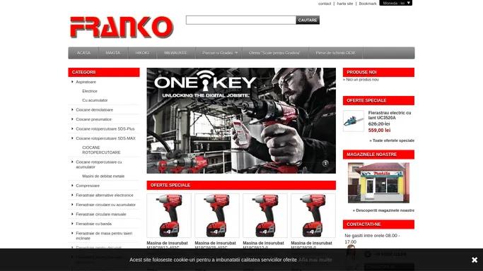 Franko - vanzari si service scule electrice profesionale Milwaukee, HIKOKI, Makita - Franko Prodcom