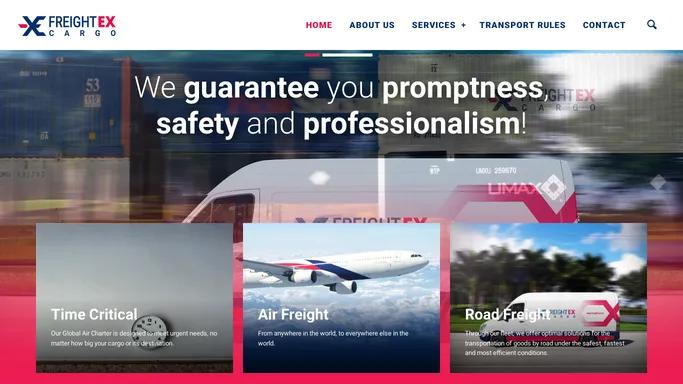 FreightEX – Promptness, Safety and Professionalism