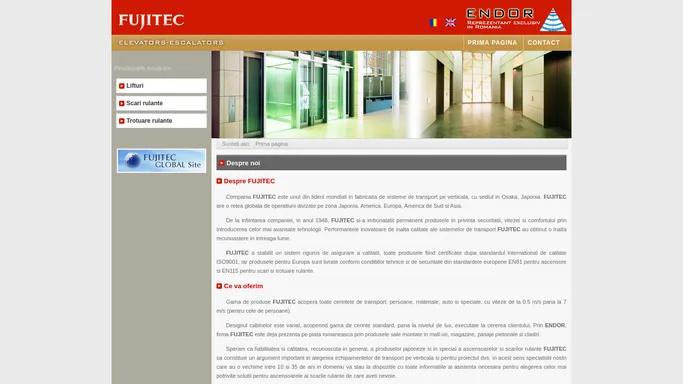 Prima pagina - FUJITEC.ro - Ascensoare, lifturi, escalatoare - ENDOR - Ascensoare persoane