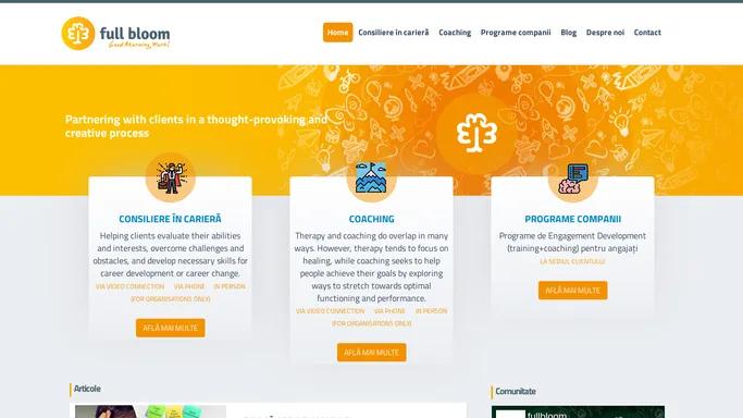Consiliere in cariera si coaching | fullbloom.ro