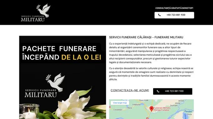 Servicii Funerare Calarasi - Funerare Militaru