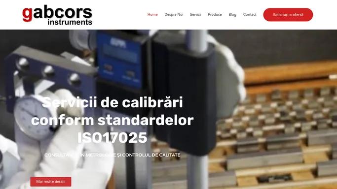 Gabcors Instruments – Distributor and Reprezentative – Service – Standard Calibration ISO17025