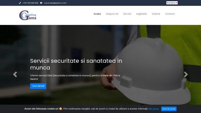 Protectia muncii si situatii de urgenta Piatra Neamt - Gama Consulting