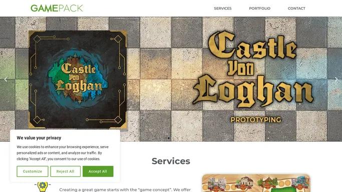 Gamepack – Tabletop games prototype services