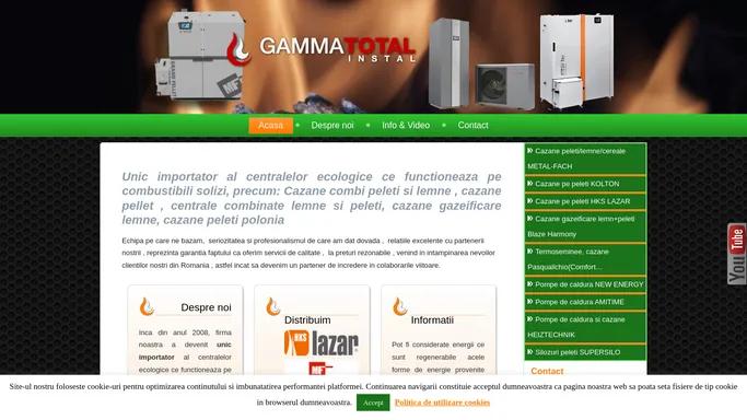 Cazane peleti , lemne, biomasa , | Gamma-Total- Instal SRL