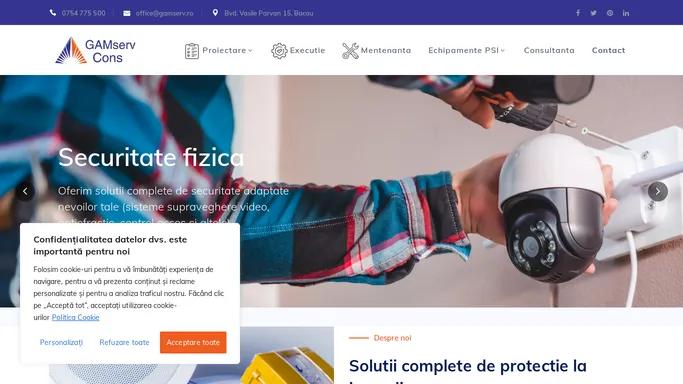 Solutii complete de securitate si protectie- Gamserv Cons