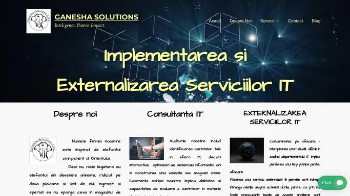 Ganesha Solutions – Inteligenta. Putere. Impact.