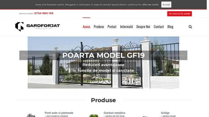 GardForjat - Aproape tot in materie de gard forjat