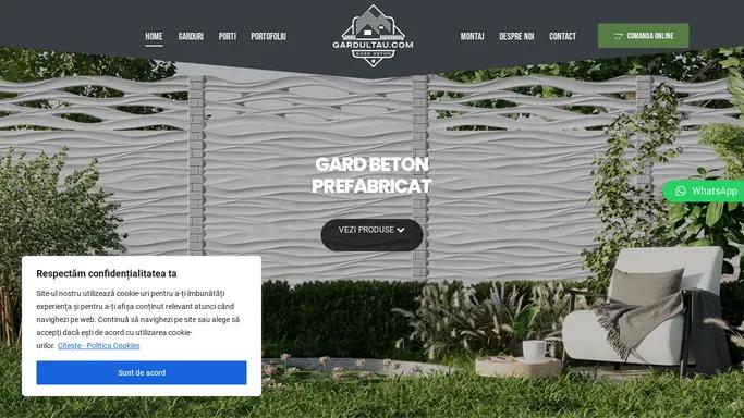 Gard beton prefabricat si porti metalice - GardulTau.com