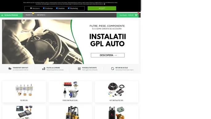 Filtre, piese, componente si accesorii instalatii GPL auto