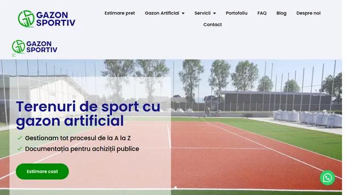 Gazon artificial premium - terenuri sport cu gazon artificial sintetic