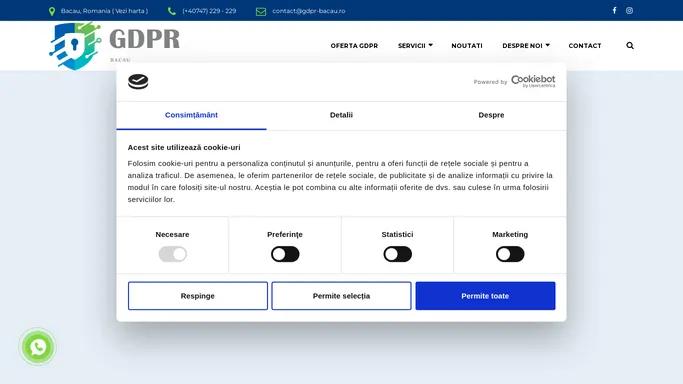 Consultanta GDPR Bacau - DPO Bacau - GDPR Bacau