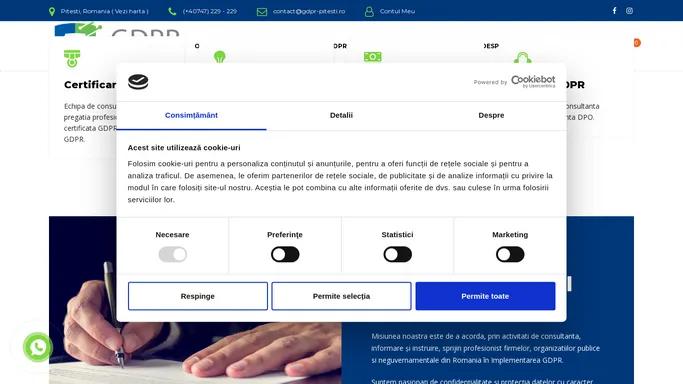 Consultanta GDPR Pitesti - DPO Pitesti - GDPR Pitesti