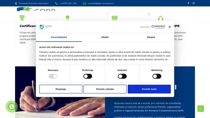 Consultanta GDPR - Servicii GDPR - Externalizare DPO