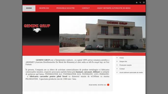 Gemini Grup | Fasonare Otel Beton | Piloti Forati | Plasa sudata | Panouri Gard | Tevi - Acasa