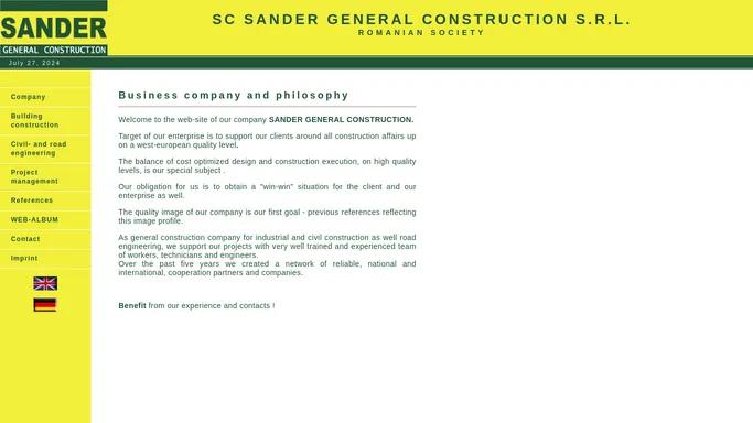 SANDER CONSTRUCT CONSULTING - Romania - Construction Company - Hoch und Tiefbau