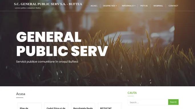 S.C. GENERAL PUBLIC SERV S.A. – Buftea – – servicii publice comunitare Buftea