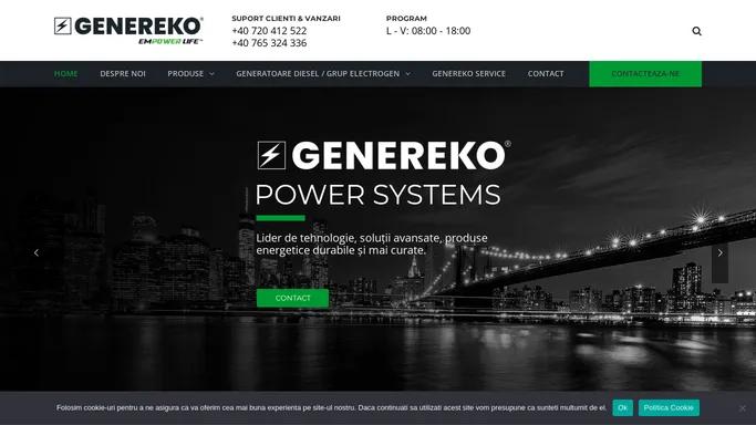 GRUP ELECTROGEN – GENEREKO POWER SYSTEMS – GENERATOR DIESEL CURENT