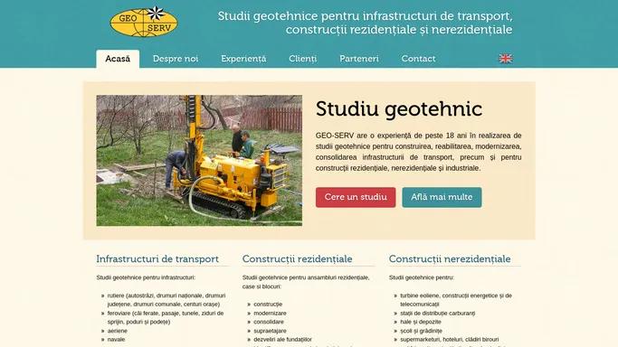 Studiu geotehnic, studiu geo, studii geotehnice, studii geo - GEO-SERV