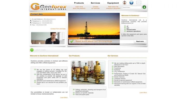 Geoforex International - Services, parts and components for oil wells