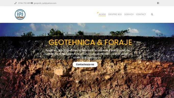 Foraje puturi apa Suceava - Geoprob