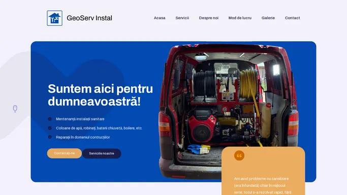 GeoServ Instal – Experti in domeniul instalatiilor – apa, canalizare, gaz