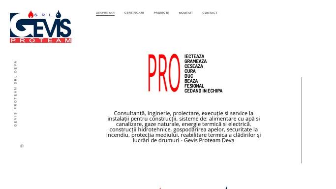 Consultanta, inginerie, proiectare, executie si service la instalatii pentru constructii, alimentare cu apa si canal, gaze naturale | GEVIS PROTEAM SRL DEVA