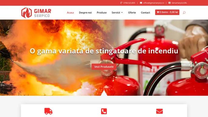 Acasa - Gama variata de stingatoare de incendiu si materiale P.S.I. - GIMAR STINGSERV